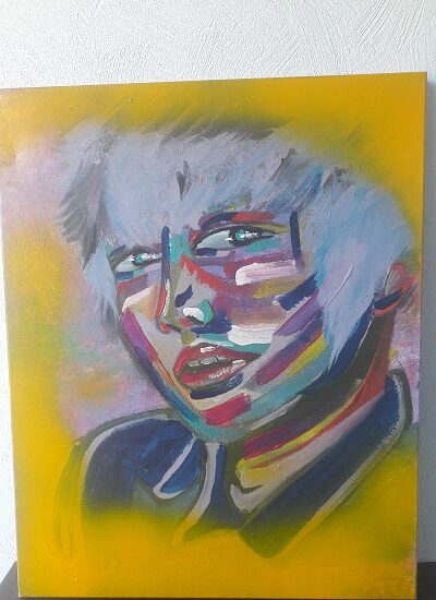 Portrait en jaune 50X40